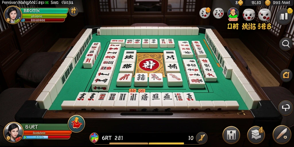 Screenshot gameplay Mahjong menampilkan papan permainan yang menarik dan grafis yang cerah.