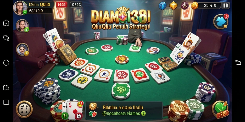 Tampilan menarik dari gameplay QiuQiu di DIAMOND138.