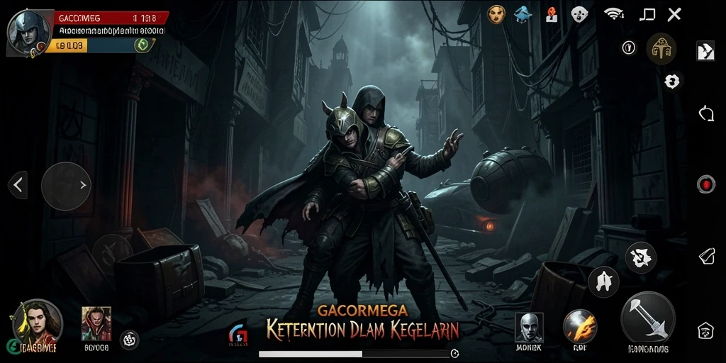 Tangkapan layar menunjukkan gameplay menegangkan di <strong>GACORMEGA</strong> dengan tindakan yang mengguncang jiwa.