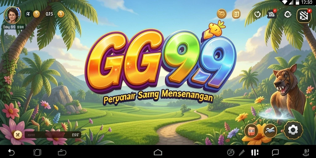 Tampilan gameplay GG999 yang cerah dan penuh warna.