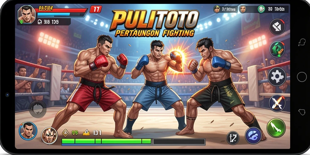 Tampilan pertarungan yang seru di permainan PULITOTO.