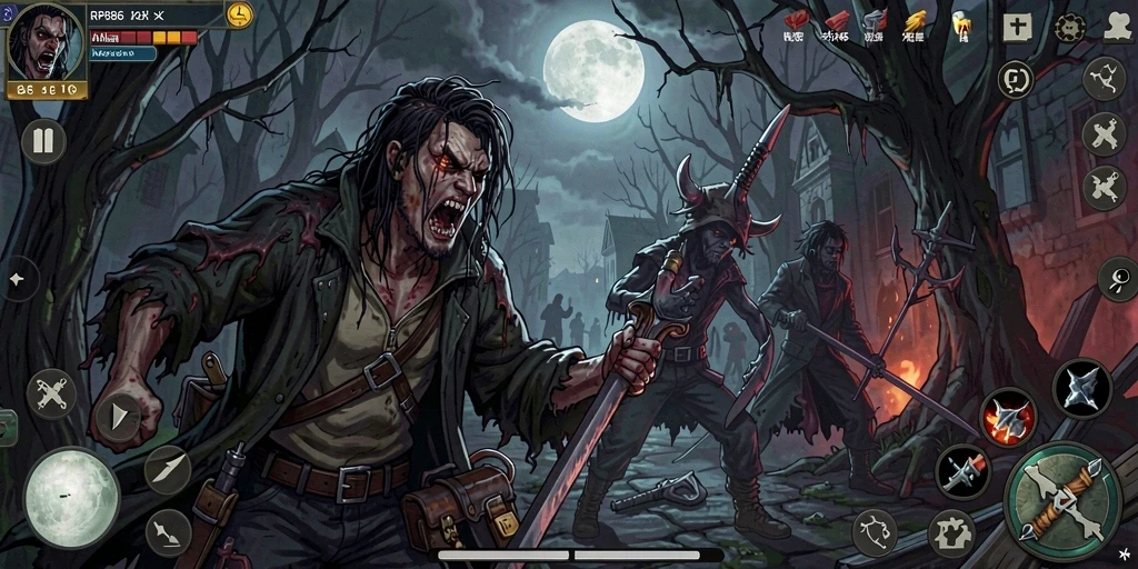 Tangkapan layar gameplay menakutkan dari RP886 yang menampilkan suasana horor.