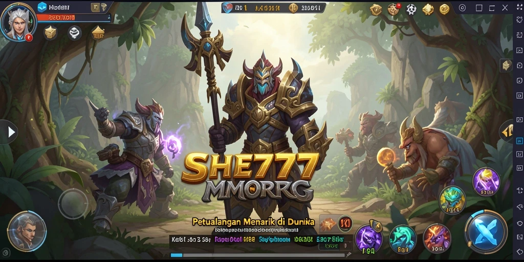 Tampilan gameplay seru di dunia MMORPG yang luas.