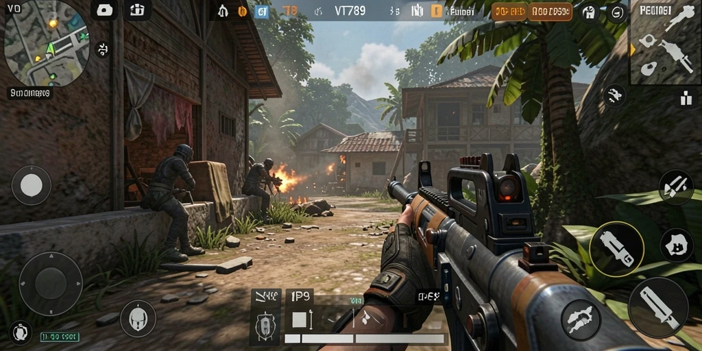 Tampilan gameplay menegangkan dari VT789 dengan aksi seru.
