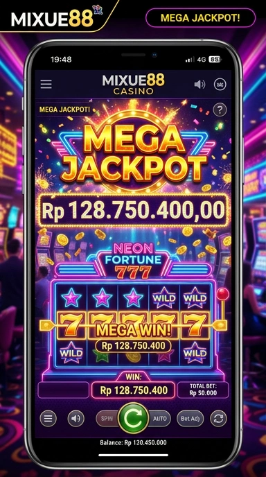 Tampilan utama aplikasi mixue88 yang modern dan menarik.
